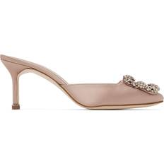 Viscose Heels & Pumps Manolo Blahnik Taupe Hangisi Heels IT