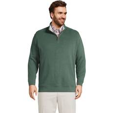 Lands' End L Sweaters Lands' End Bedford Rib Quarter Zip Sweater Deep Woodland Green Heather Regular