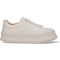 Läder Sneakers med Gummidetaljer - Svart