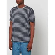 Linen - Man Tops Boss Black Men's Hugo Mens Striped T-shirt Navy 46/Regular