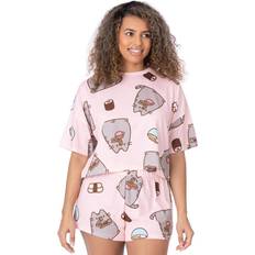 Dame - Rosa Pysjamaser Pusheen Short Pyjama Set Pink