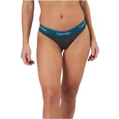 Musta - Nainen Miesten alusvaatteet Calvin Klein Bikini Charcoal Heather Topaz - Musta