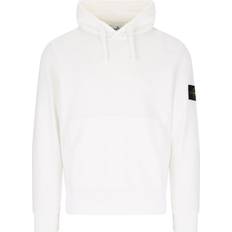 Stone Island White Garment-Dyed Hoodie A0001 WHITE