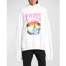 Balenciaga Tropical Paris Oversized Hoodie - White/Pink
