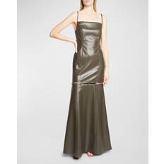 Long Dresses - Polyurethane Nanushka Jorie Alt-Leather Buttoned Maxi Dress