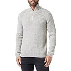 Silver Jumpers Only & Sons Herren ONSMALAKI REG Half Zip Knit Strickpullover, Silver Lining