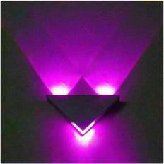 Purple Wall Lights Greenzech Purple Modern Power 3W Triangle Decoration Wall light