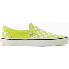 Vans Yellow Classic Checkerboard Slip-On Sneakers