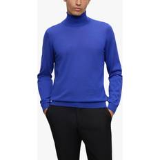 HUGO BOSS Purple Clothing HUGO BOSS Musso Wool Basic Roll Neck Jumper