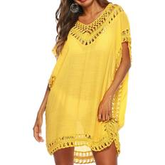 Yellow Swimsuit Cover-Ups & Sarong Wraps J&Y V-Neck Summer Sarong Yellow