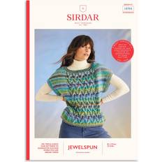 Yarn & Needlework Supplies SIRDAR Jewelspun Coral Reef Women's Vest Knitting Pattern, 10703