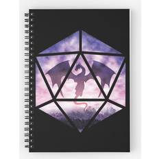 Famgem Spiral Notebook Purple Sky Dragon D20 A5 120