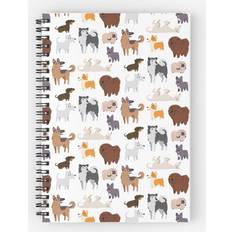 Famgem Spiral Notebook Dog Breeds Pattern A5 120