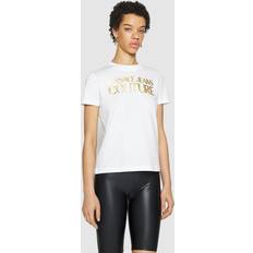 Versace T-shirts Versace Jeans Couture T-shirt med Logo Print - Vit