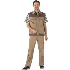 Braun Arbeitswesten Planam Arbeitsweste Highline khaki/braun/zink