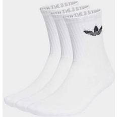 adidas Trefoil Crew Socks 3 Pack - White