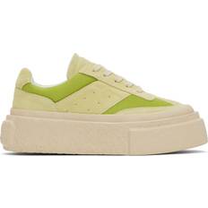 MM6 Maison Margiela Green Crosta London & Mesh Sneakers T7352 Leek Green IT
