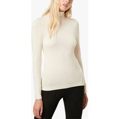 Roll Neck Jumpers - White French Connection Venitia Roll Neck Jersey Top