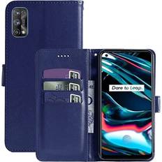 CaseOnline Wallet Cover 3-kort Realme 7 Pro 4G mørk