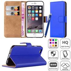 Apple iPhone 6/6S Wallet Cases iCatchy Blue For iphone 6 6S Flip Wallet Leather Case Cover