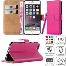 Apple iPhone 6/6S Wallet Cases iCatchy Hot Pink For iphone 6 6S Flip Wallet Leather Case Cover