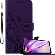 Violett Klapphüllen Cadorabo Flower Book Hülle für Samsung Galaxy M23 5G Galaxy M23 5G Smartphone Hülle, Violett