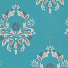 Wallpapers Dulux Antoinette Peacock Patterned Vinyl Textured Wallpaper Paste The Wall