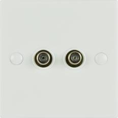 AV Link Double F-Type Screw Wallplate
