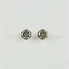 AV Link Double Low Loss F-Type Screw Wallplate Connector