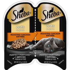 Sheba Wet Cat Food Cuts Gravy Roasted Chicken Entree, 24 2.6 Twin-Pack