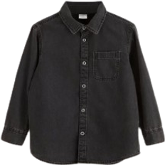 Recycled Materials Shirts Lindex Long Sleeve Denim Shirt - Black