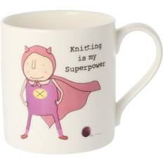 Rosie Made A Thing Is My Superpower Bone Mug