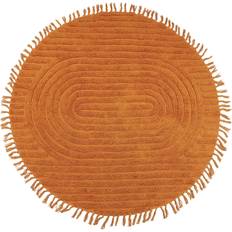 Runda - Ryamattor Beliani Ryamatta Halfeti 140 cm Rund Orange Orange cm