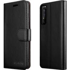 iCatchy Black For Sony Xperia 1 ll 2020 Leather Wallet Case