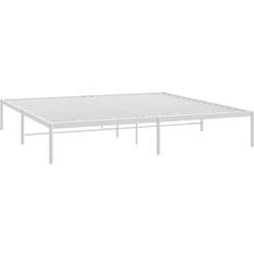 White Noise Metal Bed Frame White