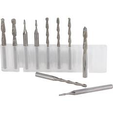 Power Tool Accessories Drillpro Drillpro 10pcs 1/8 Inch Shank Spiral Ball Nose End Mill 22mm Cutting Length CNC Milling Cutter
