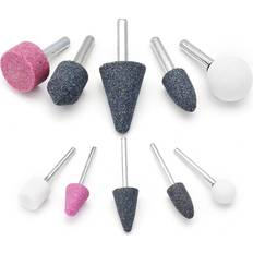 Power Tool Accessories Drillpro Drillpro 10pcs Abrasive Mounted Stone Grinding Stone Head Wheel Abrasive Tool for Rotary Tool