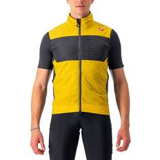 Gold - Men Vests Castelli Cortavientos Unlimited Dorado Gris Oscuro - Yellow/Grey