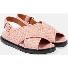 Marni Shoes Marni Fussbet raffia-effect sandals pink