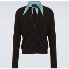 Prada Cashmere-Blend Cardigan - Brown