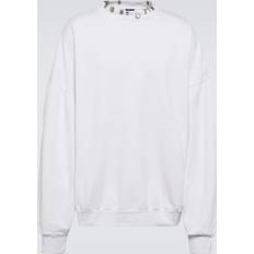 Balenciaga Unisex Jumpers Balenciaga Pierced Round Sweatshirt - White