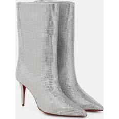 Christian Louboutin Boots Christian Louboutin Ankle Boots Astrilarge Strass mit Kristallen Silber