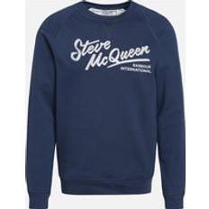 Barbour Men's Steve Mcqueen Frankie Crew Neck Sweatshirt Oxford Navy Blue