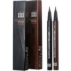 2 Colors Eyeliner Pencil Waterproof Black/Dark Brown Liquid Eye Liner Pen Smudge Proof Slim Eyeliner Makeup Tools Long Lasting All Day