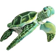 Hansa Sea Turtle Puppet Stuffed Toy Green