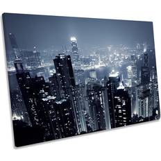 Ebern Designs Hong Kong City Skyline Night Framed Art