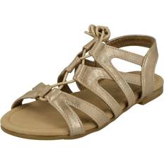 Gold Sandals Spot On UK Child, Rose Gold Gold Girls Summer Sandals