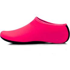 Nylon Water Shoes Veeki Water Shoes for Women Men Swim Beach Shoes Barefoot Quick-Dry Aqua Water Socks for Pool Yoga Surf, Pure Pink, 42-43