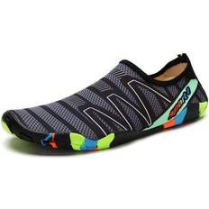 Fat Cat UK 8.5, Black Mens Womens Surf Beach Water Shoes Quick Dry Swim Barefoot Shoes Kids Aqua Socks