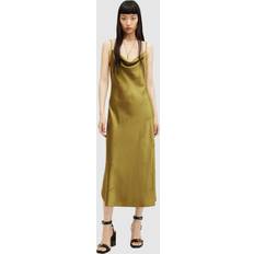 AllSaints Gröna Klänningar AllSaints Hadley Cowl Neck Midi Dress, Sap Green